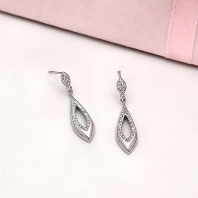 92.5 Sterling Silver Spear Earrings - SIA412654