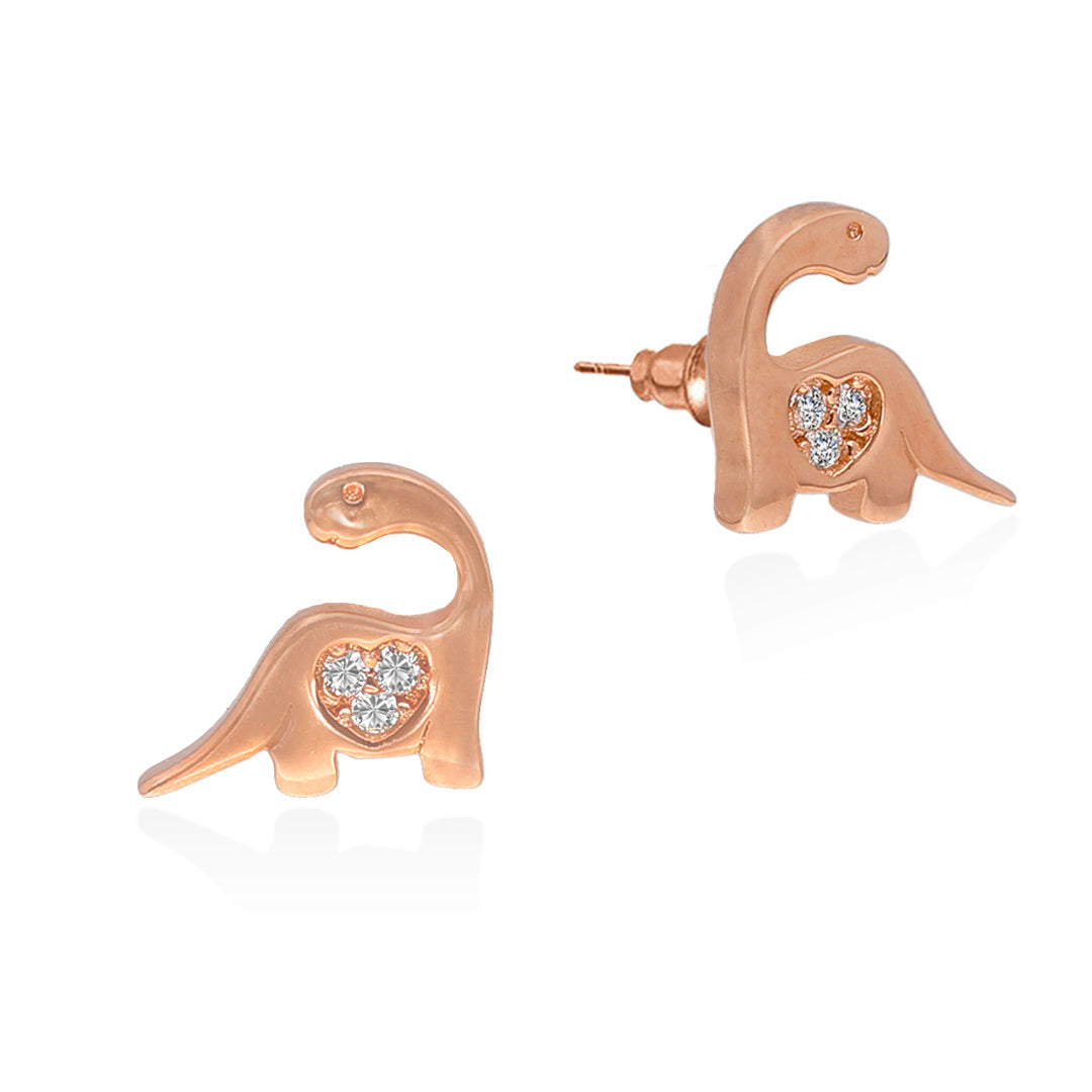 92.5 Silver Dinosaur Earrings for the Bold and Adventurous - SIA412666