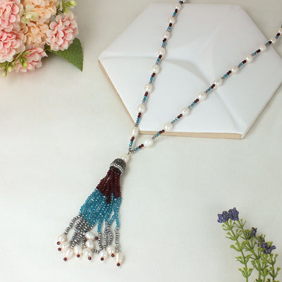 Playful Tassel Charms Necklace - SIA415953